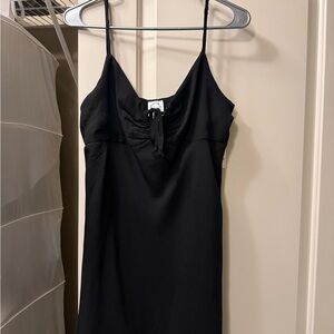 Elegant Black Spaghetti Strap Dress